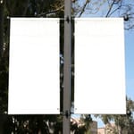 View Two-Way Pole Mount Ball Finial Banner Bracket Pair