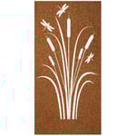 View Vertical Screens Rusted Cattail