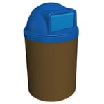 View Trash Receptacle Surface Mount with Dome Lid