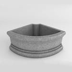 View Quarter Circle Planter