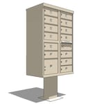 Type IV CBU with Pedestal: Front Loading (N1029597) - 13 Doors w/ 1 Locker