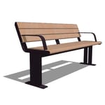 Larson Park Bench ( LB-5 ) with Armrest