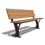 Parker Park Bench ( PKBNA-5 ) without Arm Rests