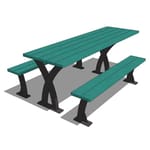 Parker Picnic Table with Wheel Chair Access One Side ( PKPTWC-8 )