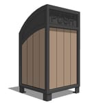 Modena Curved Top Waste Receptacle ( MCTR-21 )