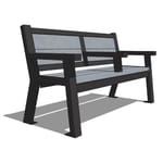 Rutherford Angled Leg Park Bench ( RALCA-5 ) with Center Armrest