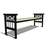 Model BN1-1100: Banning Backless Bench - Six Foot Length, Steel Bar Ends