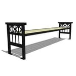 Model BN1-2100: Banning Backless Bench - Eight Foot Length, Steel Bar Ends