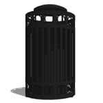 Model HL2-1001: Halo Top Opening Receptacle - Decorative Ring, 40 Gal.,Surface Mount, Dome Top