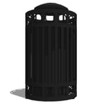 Model HL2-1002: Halo Top Opening Receptacle - Decorative Ring, 40 Gal.,Surface Mount, Ash Top