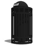 Model HL2-1003: Halo Top Open Receptacle - Decorative Ring, 40 Gal., Surface Mount, Enclosed Dome Top