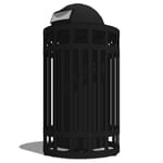 Model HL2-2100: Halo Side Door Opening w/ Latch Receptacle - Decorative Ring, 36 Gal.,Surface Mount, Flat Top