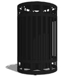 Model HL2-2101: Halo Side Door Opening w/ Latch Receptacle -  Decorative Ring, 36 Gallon Receptacle, Side Door Opening w/ latch, Surface Mount, Dome Top