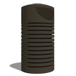 Model CM2-1002: Cambridge Top Opening Receptacle - Space Efficient, 22 Gal., Surface Mount, Ash Top