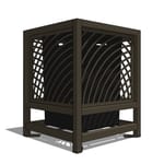 Model JC2-2000: JordanCreek Top Opening Receptacle - Laser Pattern, 36 Gal., Surface Mount, Flat Top