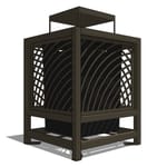 Model JC2-2002: JordanCreek Top Opening Receptacle - Laser Pattern, 36 Gal., Surface Mount, Ash Top
