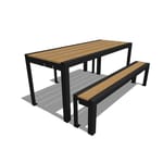 Model WN6-4481: Wynne Picnic Table - 72 x 30inch Table Top, One Six Foot and One Four Foot Bench, Surface Mount