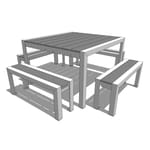 Model WN6-3241: Wynne Square Table - 48inch Table Top, Four Seats, Surface Mount