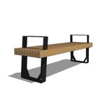 Model FS1-1100: FUSE Backless - Six Foot, Backless Bench, Ipe