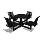 Model CV6-1120: CityView Carousel Table - 36inch Round Table Top, 4 Backed Chairs