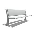Model CP1-1000: Canopy Backed - Six Foot, Backed Bench
