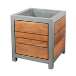 View 22'' Skyline Planter With Tropical Wood Slates