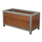 View 48'' Skyline Planter With Tropical Wood Slates