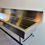 View Stainless Steel Wall Mount Scrub Sink
