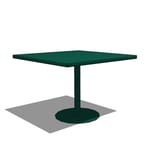 View Café Table: Square Steel Disk Pedestal Base