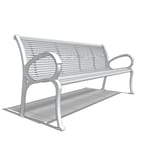 View Cunningham™ Bench: Steel Rod