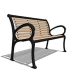 View Cunningham™ Bench: Horizontal Steel Slats