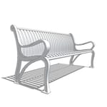 View Gramercy™ Bench: Vertical Steel Straps