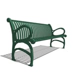View Waldorf™ Benches: Vertical Steel Straps