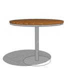View Café Table: Steel Disk Pedestal Base