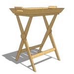 View Teak Serving Tray Table