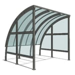 View Urban Racks Shelter: UBSS Simple, Aluminum - 6 Bike Capacity ( UBS-Simple - 9 )