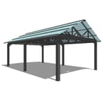 View Urban Racks Shelter: Steel Fully Secured Shelter - 15 x 30 Ft. ( UBS-Parkiteer-30 )