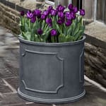 View Signature Collection: Portsmouth Round Lite Fiberglass Composite Planter