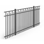 View Industrial Aluminum Fences: UAF-250 Flat Top with Spears