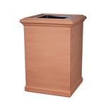 View Italian Tall Square Trash & Ash
