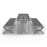 View Picnic Table: Long Picnic Table with Benches ( CAT027 )