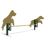 Dog Park Outfitters - Jump Hurdle - Adjustable Bar - Inground Mount, 78"L x 42.5"W x 30.5"H, 75 lbs