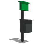 The Pet Waste Station Aluminum - DL-PWS100-IG: Exclusive Signature Decorative Pet Waste Station, IN-GROUND POST (IG)