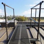 View 24" Wide Metalwalk®, 2 Sided Handrail, S-5™ Clamp