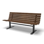 View Fairmount Park Bench with back - Surface Mount (FA100N)