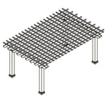 14' X 12' Up To 22' Fiberglass Pergola, Round/square Columns, Free Standing