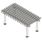 22' X 12' Up To 22' Fiberglass Pergola, Round/square Columns, Free Standing