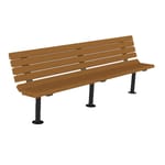 View Recycled Plank Bench With Back: Model 1118