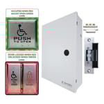 View Barrier Free Restroom Control Kits: Surface Mount Illuminated Push Plate System (CX-WC13AXSM)