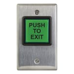 View CM-30E: Illum 2" Sq.Switch Green,1Gang 'Push to Exit'